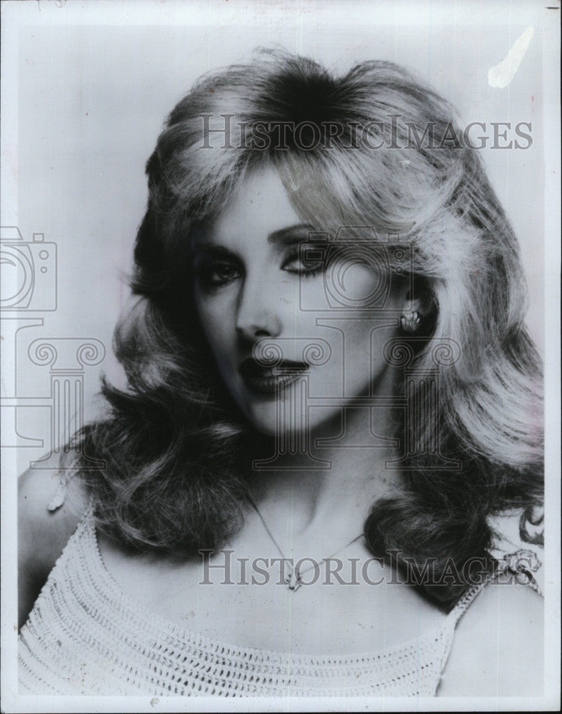 1984 Press Photo   Morgan Fairchild on &quot;Entertainment Tonight&quot; - Historic Images