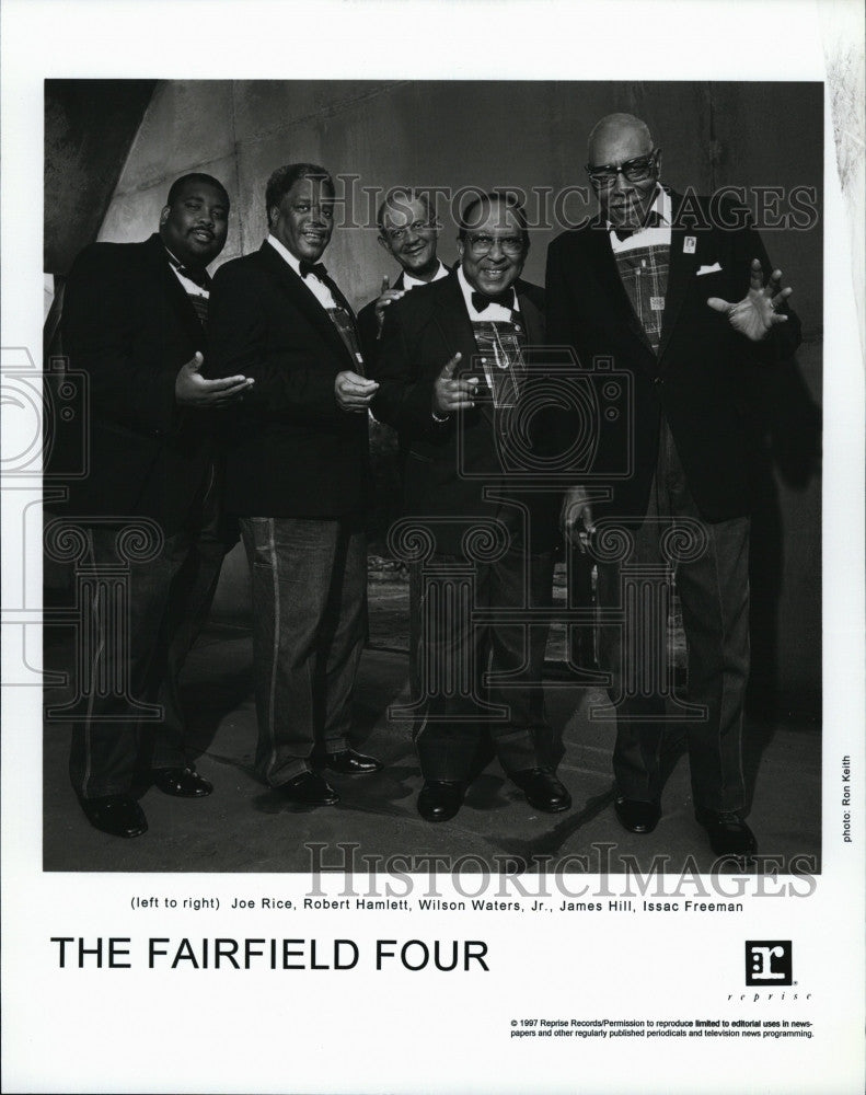 1997 Press Photo &quot;The Fairfield FOur&quot; Rice,Hamlett,Waters Jr, Hill,Freeman - Historic Images