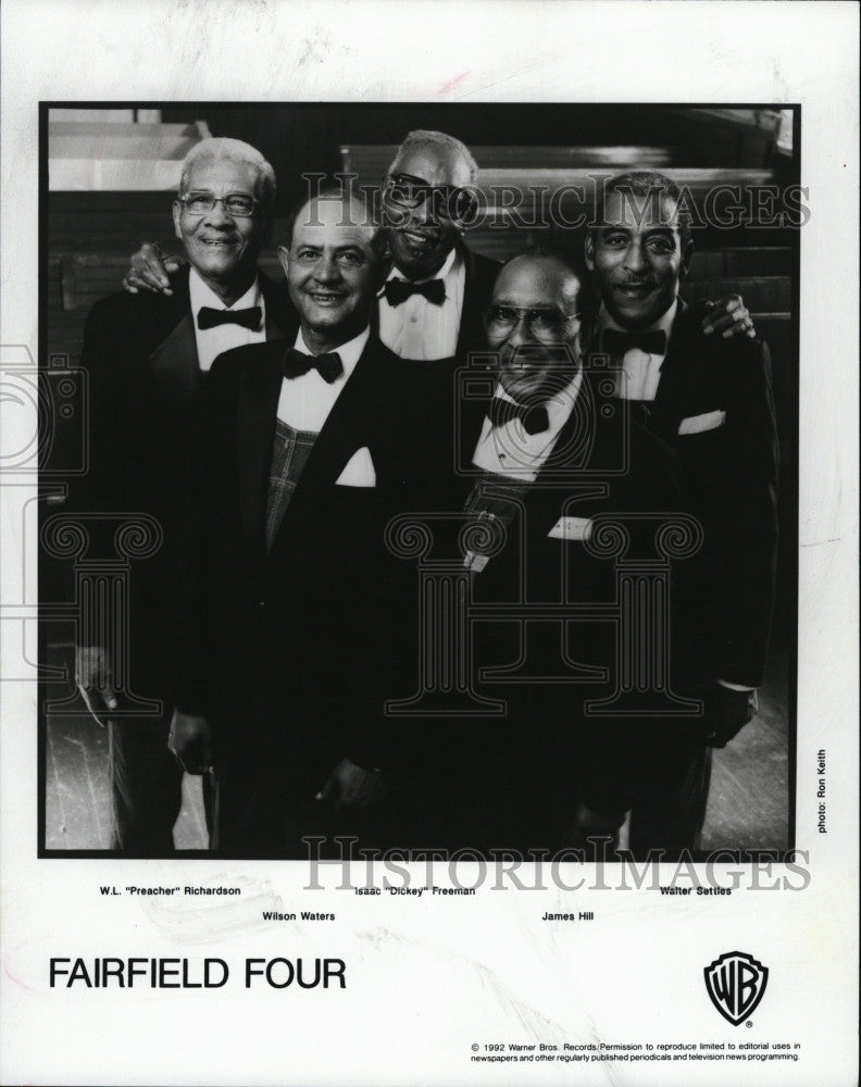 1992 Press Photo &quot;The Fairfield FOur&quot; Rice,Hamlett,Waters Jr, Hill,Freeman - Historic Images