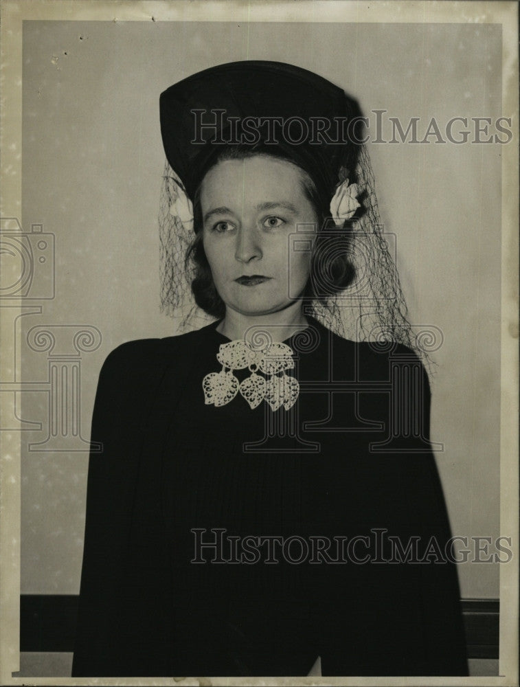 1941 Press Photo Witness in Steadman trial, Mrs Jackson Morgan - Historic Images