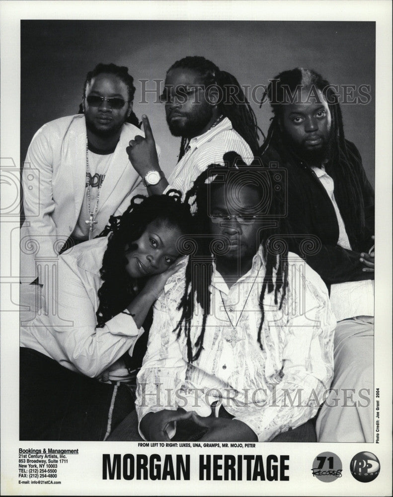 2004 Press Photo Band &quot;Morgan Heritage&quot; Lukes,Una,Gramps,Mr Mojo,Peter - Historic Images