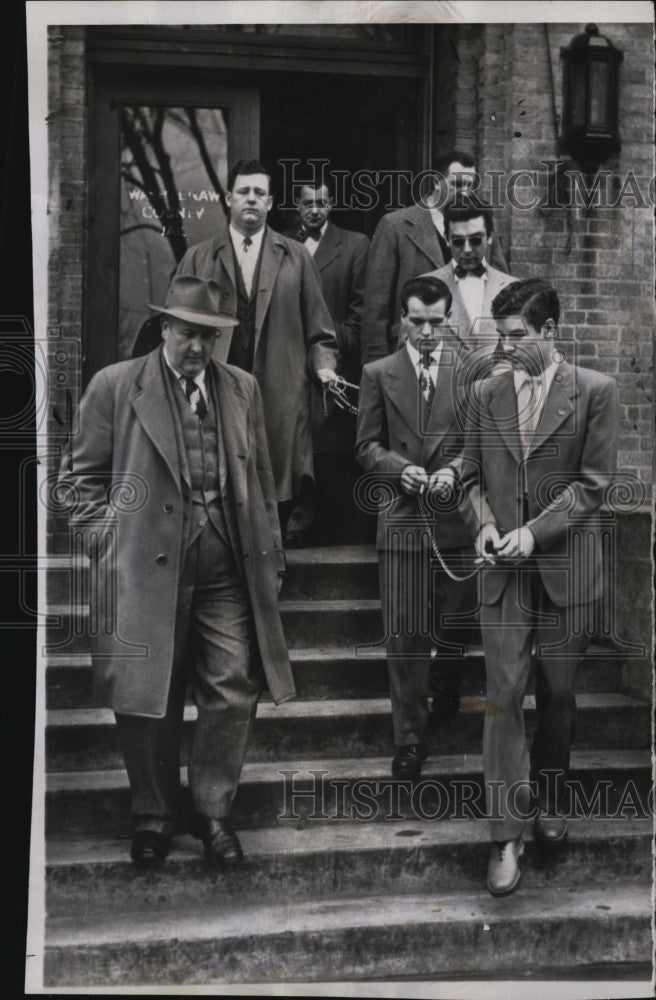 1951 Press Photo Killers, Wm  Mercy III, J M Pell,M Valesques for sentencing - Historic Images