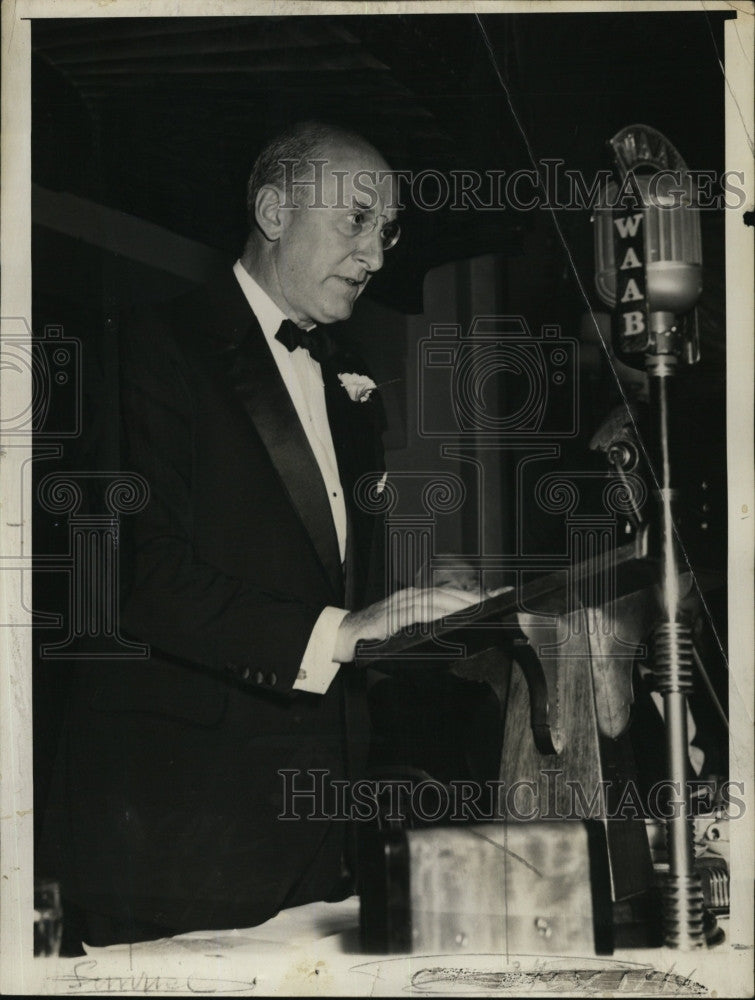 1941 Press Photo Secretary OF The Treasury Henry Morgenthal Gives Speech - Historic Images