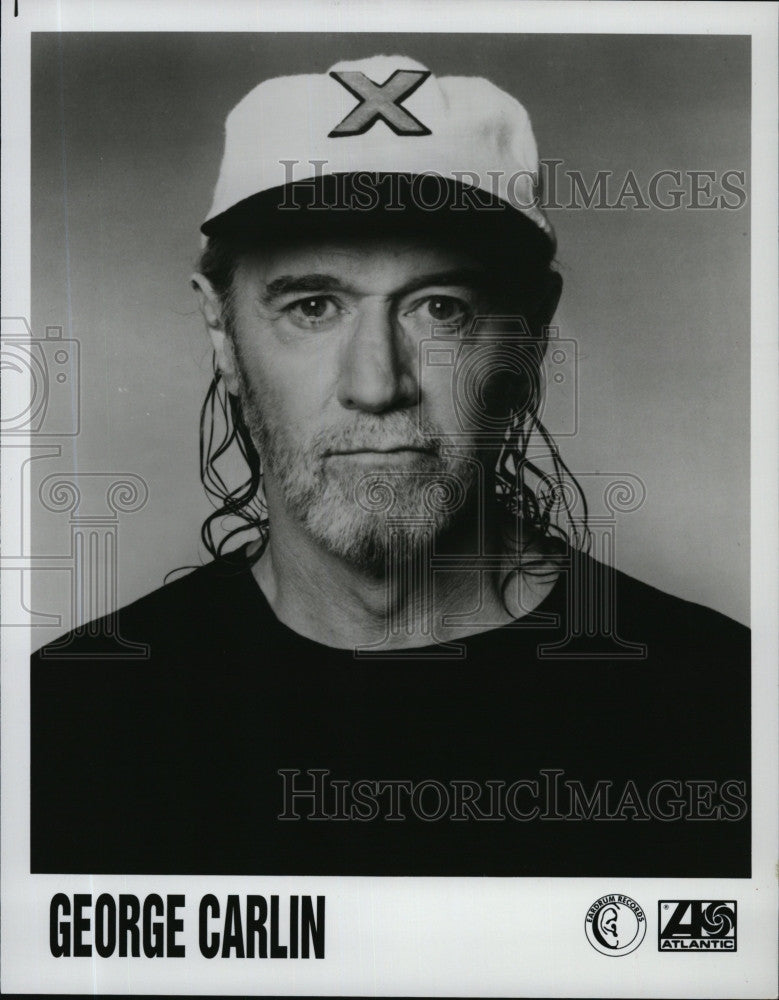 Press Photo Stand up comedian, George Carlin onAtlantic label - Historic Images