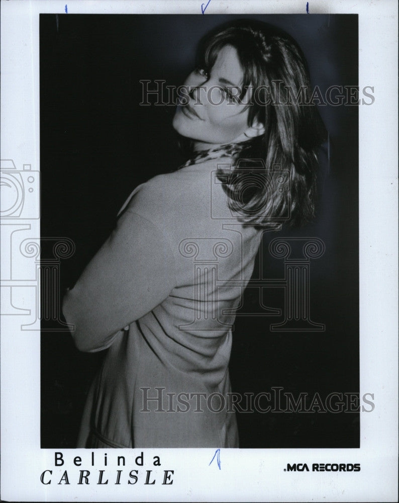 1989 Press Photo  Singer, Belinda Carlisle on MCA Records - Historic Images