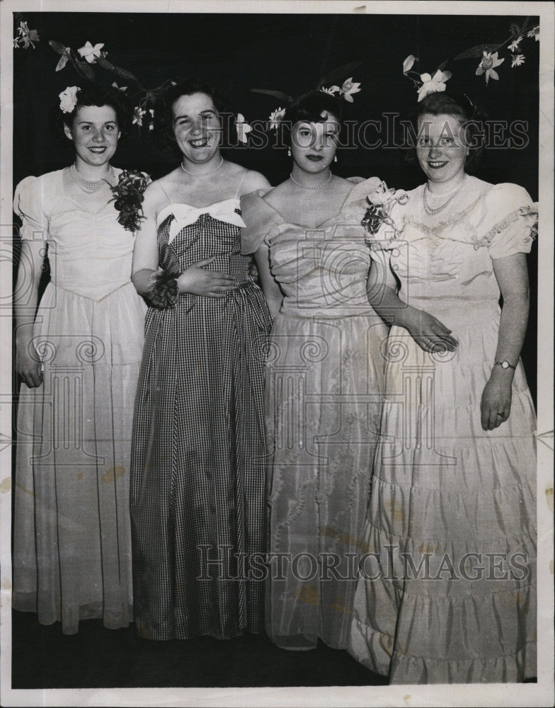 1950 Press Photo Kay Lawson, Mar Gallagher, Grace Devito, Ruth WIlkinson - Historic Images