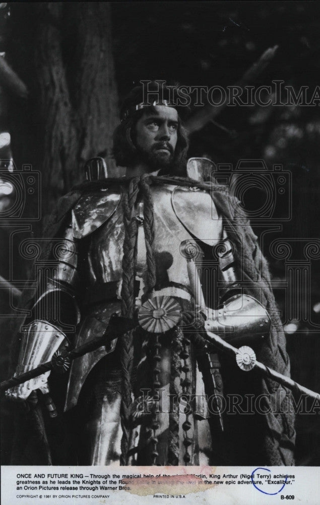 Press Photo  English Actor Nigel  Terry played as King Arthur. - Historic Images