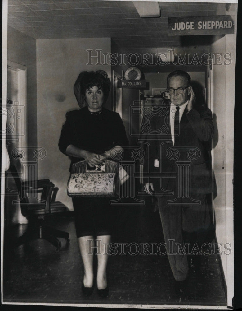1965 Press Photo Mrs. Victor Thorne, Judge Ben Sheppard - Historic Images