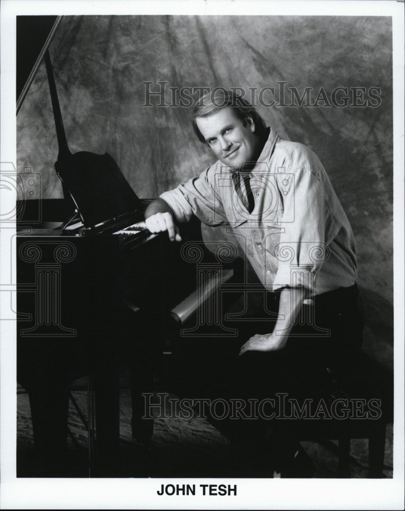 Press Photo Pianist, Pop Music Composer And Television Host John Tesh - Historic Images