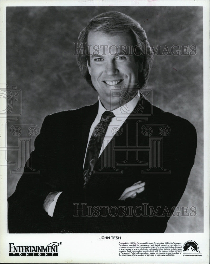 1990 Press Photo Pianist, Composer And Host &quot;Entertainment Tonight&quot; John Tesh - Historic Images