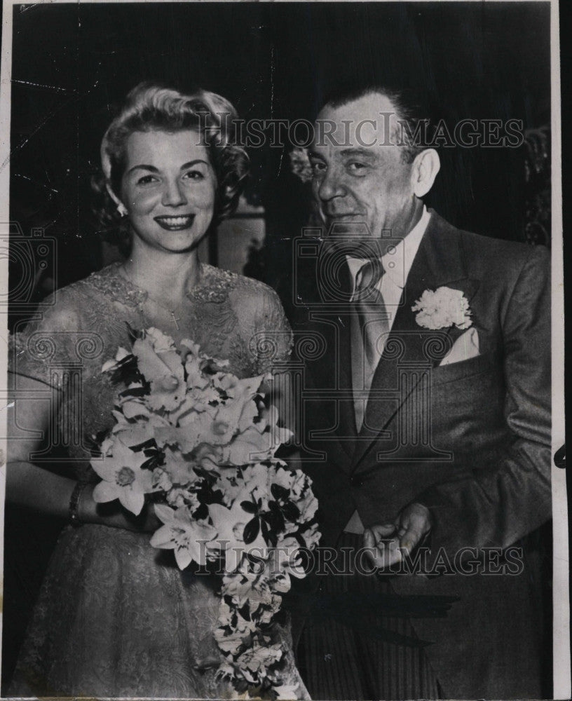 1953 Press Photo Horace Dodge II Marries Actress Gregg Sherwood - Historic Images