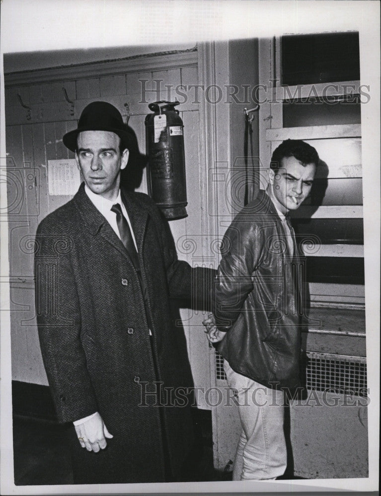 1966 Press Photo David Carita being booked and charged with homocide - Historic Images