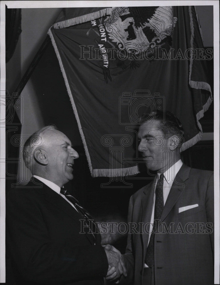 1959 Press Photo Governor Joseph Johnson &amp; Lt Governor Robert Stafford - Historic Images