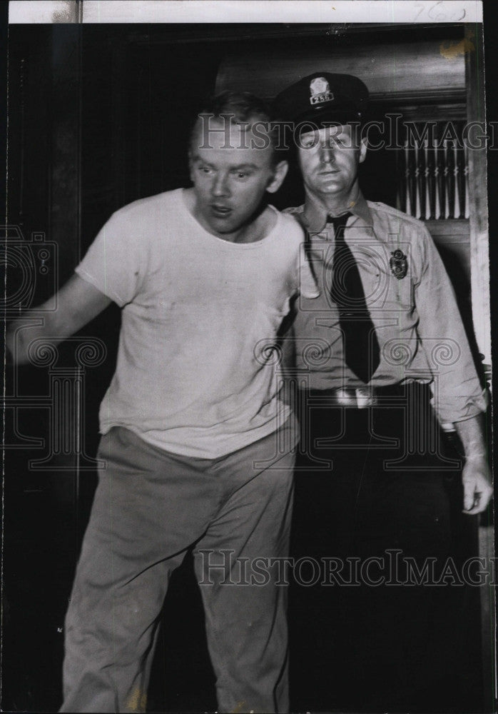 1953 Press Photo Francis S Doherty Arrested - Historic Images