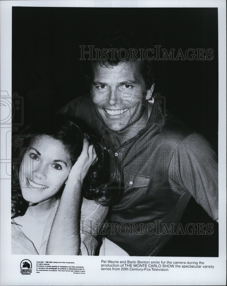 1980 Press Photo Pat Wayne, Barbi Benton &quot;The Monte Carlo Show&quot; - Historic Images