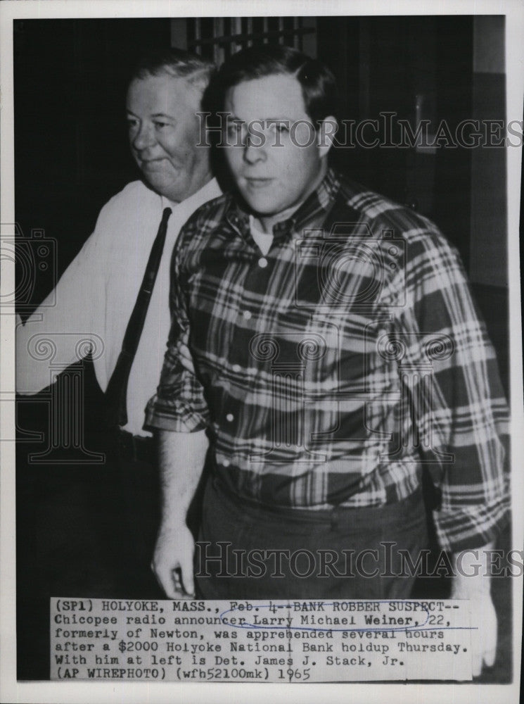 1965 Press Photo Radio announcer L M Weiner, suspect in robberies - Historic Images
