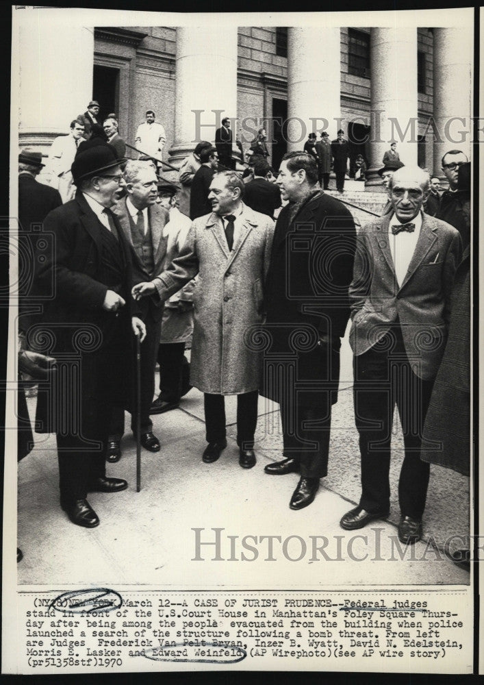 1970 Press Photo Judge F. Van Pelt Bryan, Judge I. Wyatt, Judge D. Edelstein - Historic Images