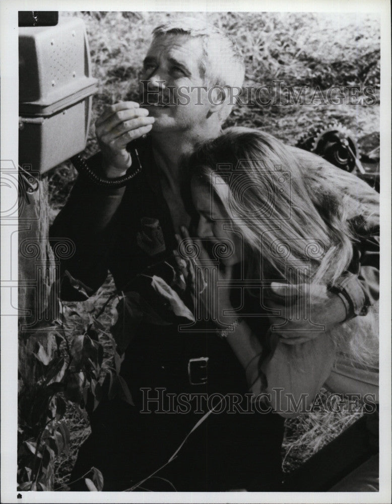 1983 Press Photo George Peppard starring on  &quot;The A-Team&quot; Dominique  Sanda - Historic Images