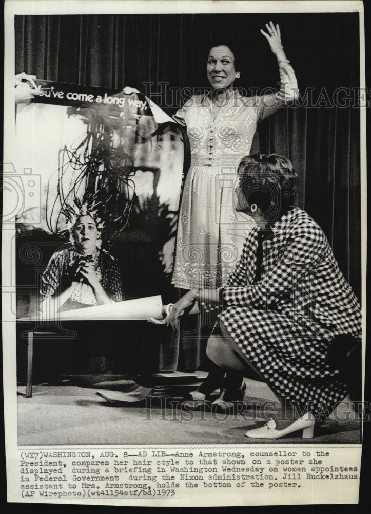 1973 Press Photo Anne Armstrong, counsellor to the President - Historic Images