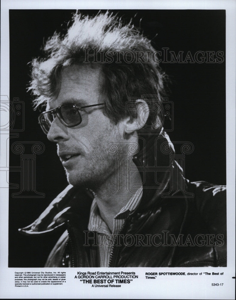 1986 Press Photo Roger Spottiswoode, director &quot;The Best of Times&quot; - Historic Images