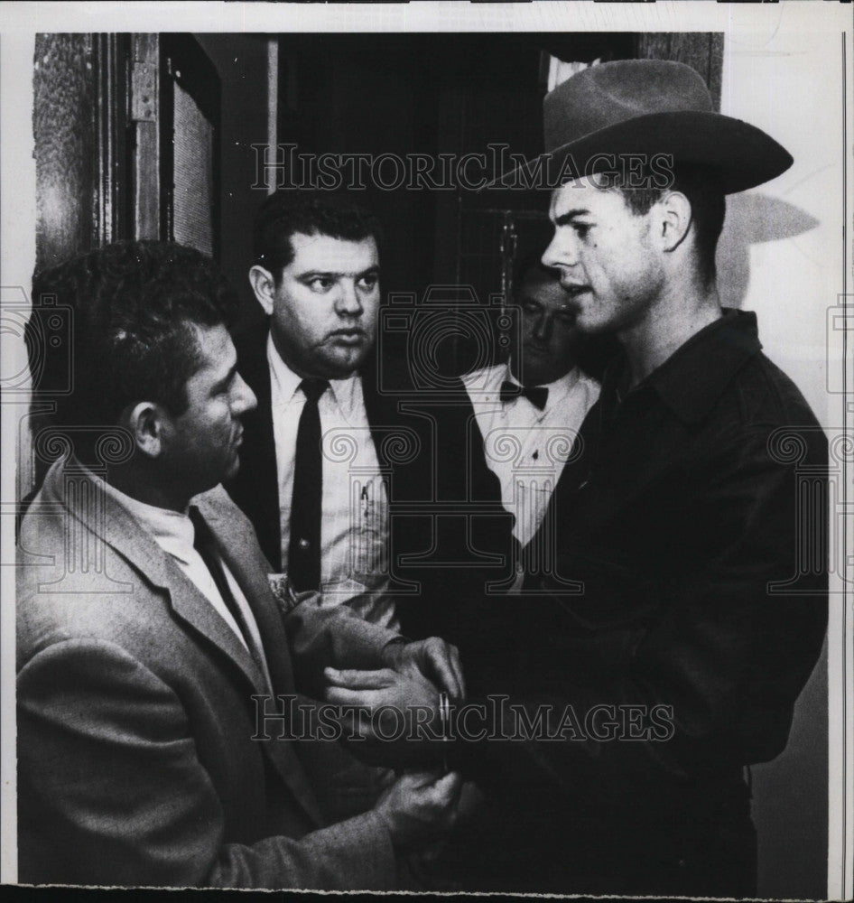 1961 Press Photo Chief Dep. Sheriff A. Archuleta, John Wooldrige, 17-years-old - Historic Images