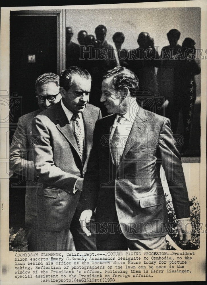 1970 Press Photo President Nixon, Emory Swank - Historic Images