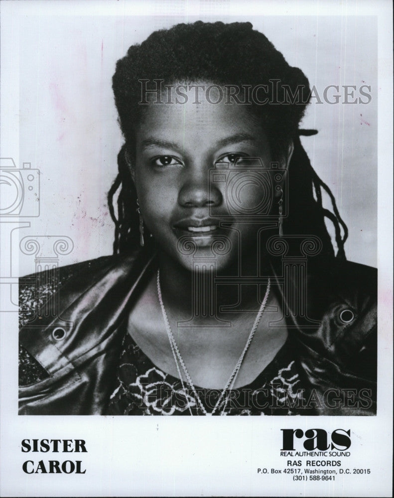 1992 Press Photo Sister Carol, Reggae singer - Historic Images