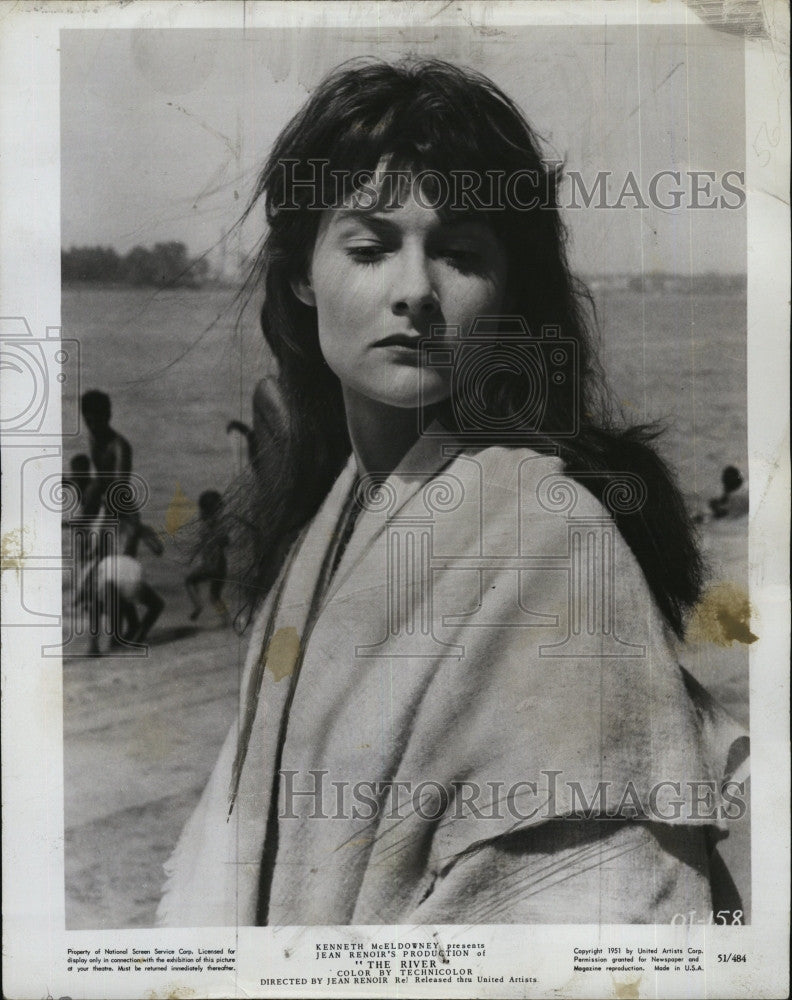 1952 Press Photo Actress Adrienne Corri in &quot;The River&quot; - Historic Images