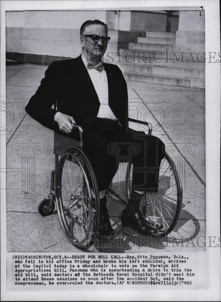 1962 Press Photo Rep. Otto Passman - Historic Images