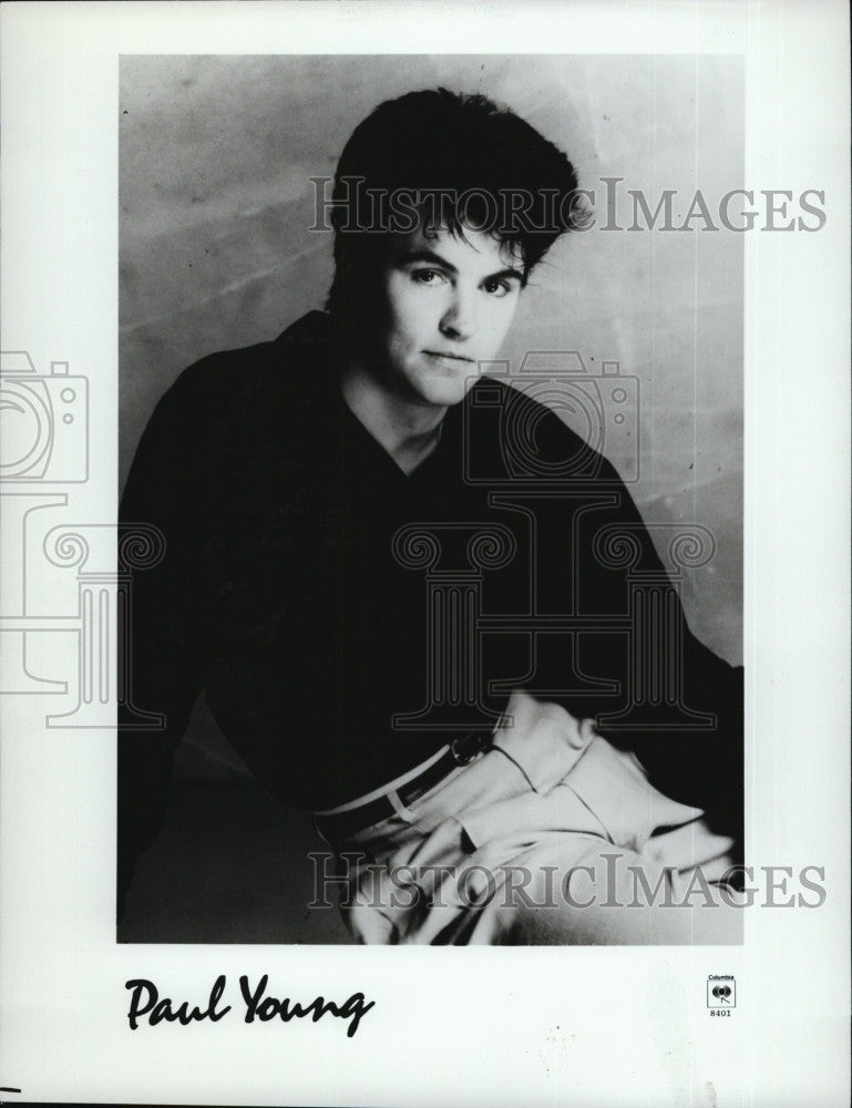 Press Photo Musician Paul Young on Columbia label - Historic Images