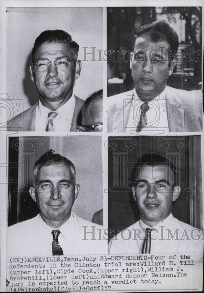 1957 Press Photo Defendants In Clinton Trial Await Verdict - Historic Images