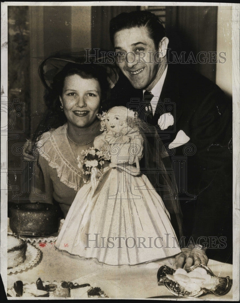 1942 Press Photo Catherine Marshall &amp; actor George Price wed - Historic Images