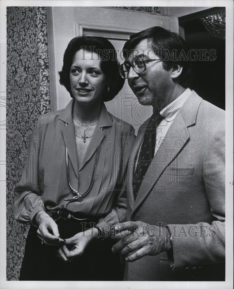 Press Photo Ellen Bianchi &amp; Jerome Clark of Mass. - Historic Images