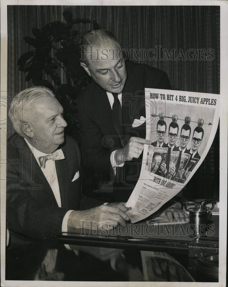 1963 Press Photo Herbert Reyes &amp; Peter Hilton businessmen - Historic Images
