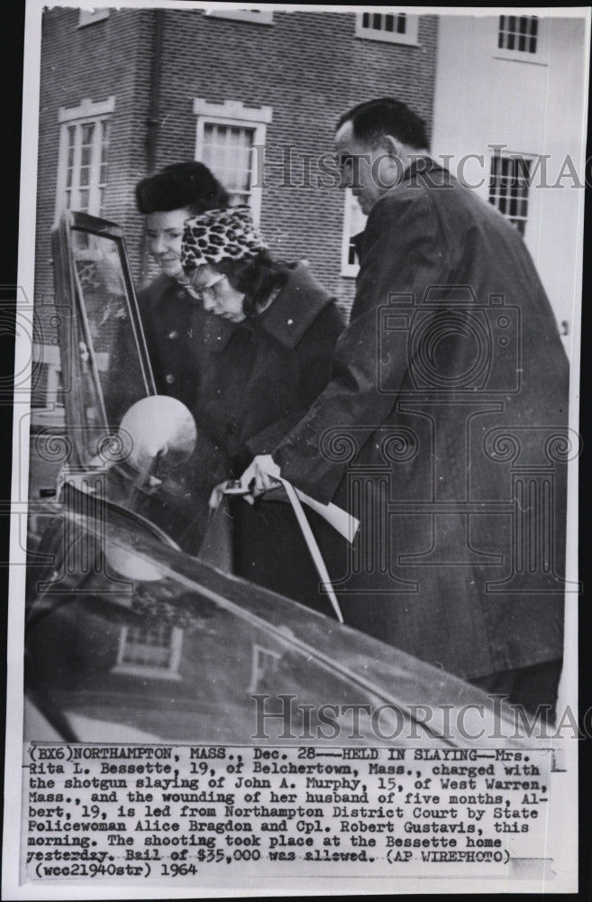 1964 Press Photo Rita Bessette Charged With Shotgun Slaying Of John Murphy - Historic Images