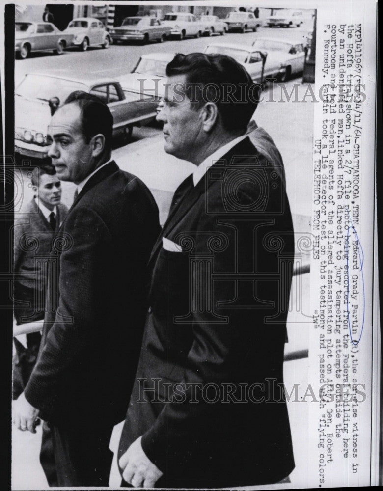 1964 Press Photo Edward G. Partin Surprise Witness in James Hoffa Trial - Historic Images