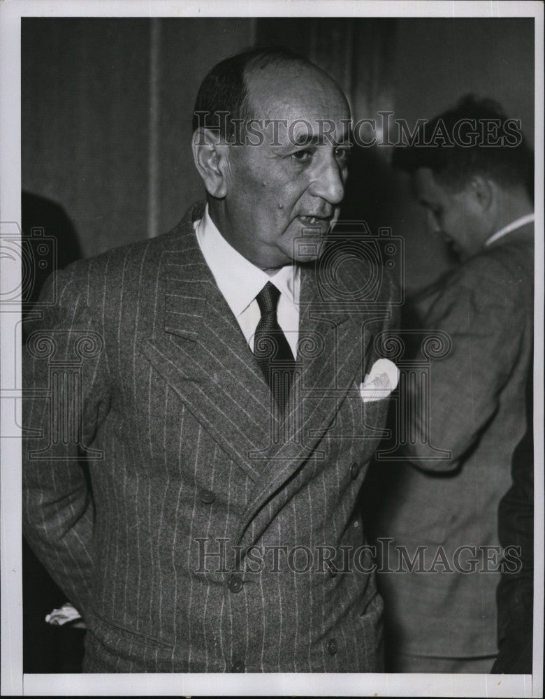 1951 Press Photo Mohammed Bindary Pasha Former Egyptian Ambassador Moscow - Historic Images