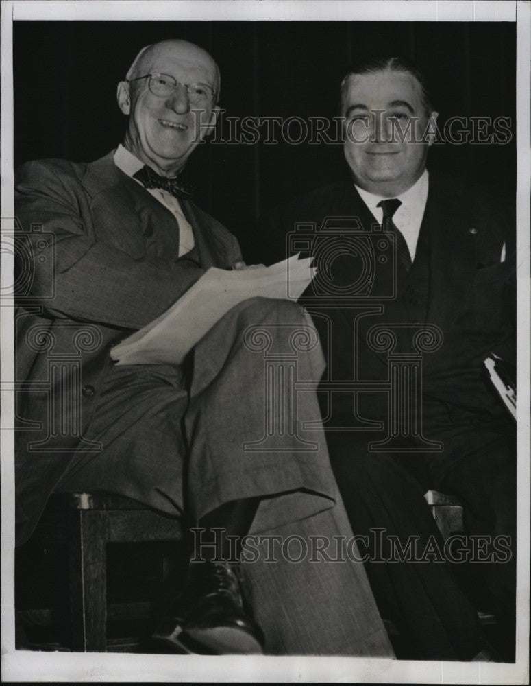 1950 Press Photo Arthur Coolidge GOP candidate for Mass Gov &amp; Dem Paul A. Dever - Historic Images