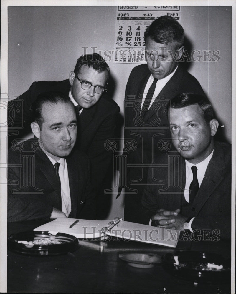 1965 Press Photo Ed Coolidge Jr,N.H. &amp; attys for his murder trial - Historic Images