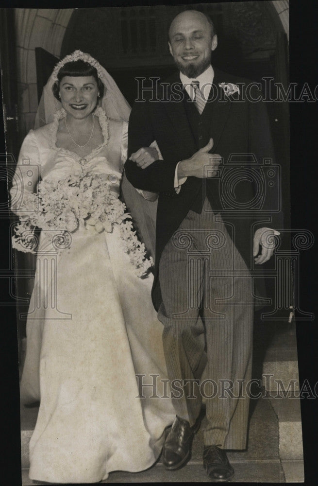 1954 Press Photo Joseph Randolph Coolidge Married at Leslie Lindsay Chapel - Historic Images