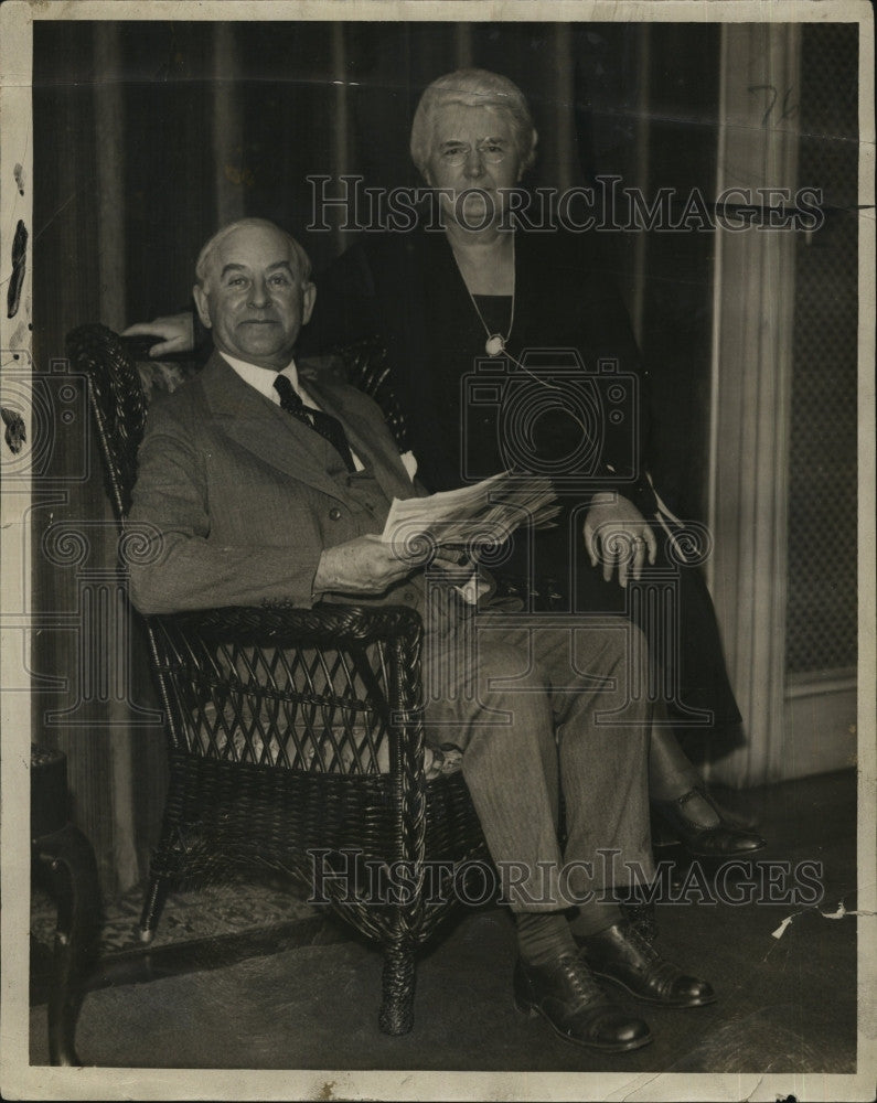 1932 Press Photo Senator and Mrs. Marcus Coolidge - Historic Images