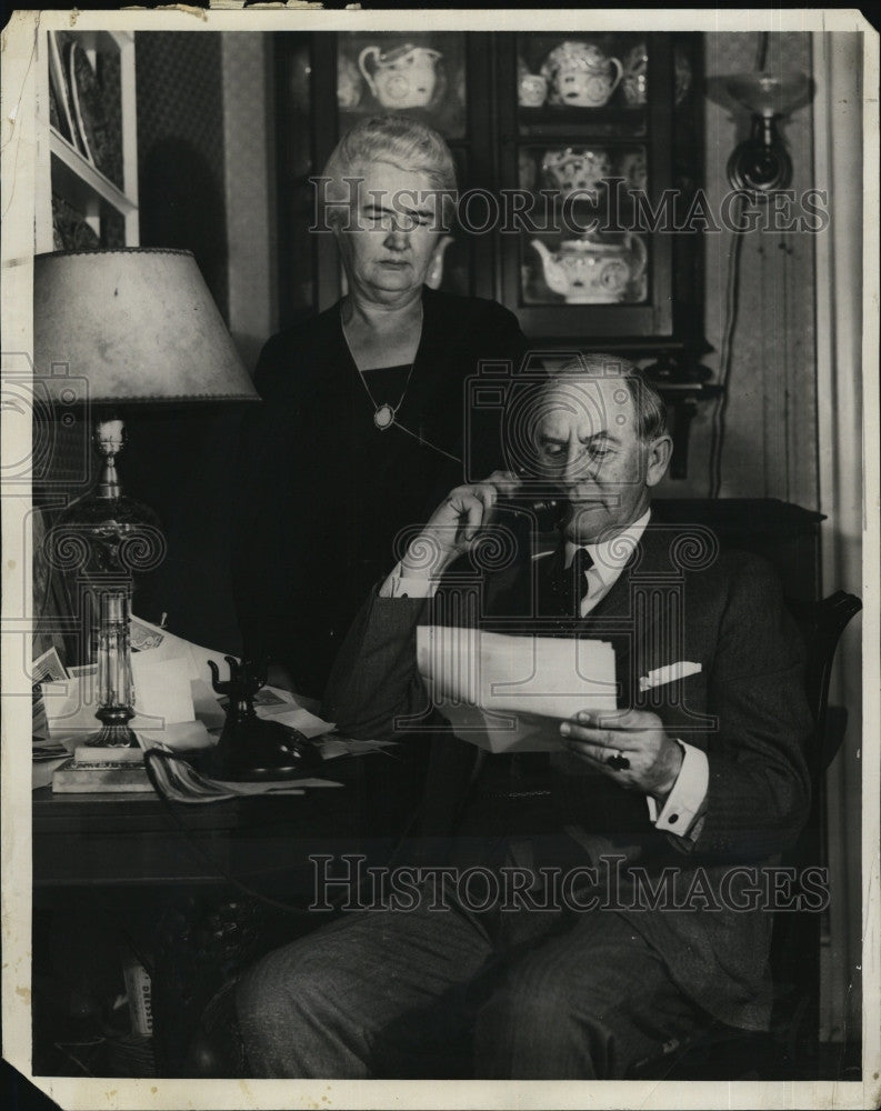 1930 Press Photo Senator Marcus Coolidge and wife - Historic Images