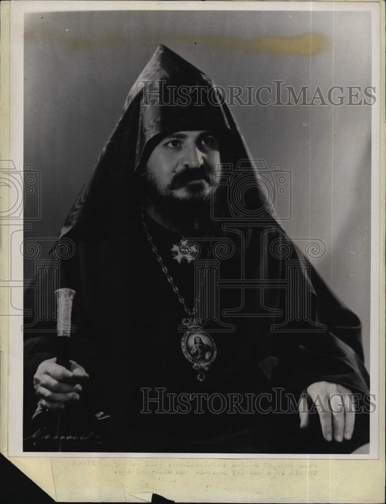 1957 Press Photo Archbishop Khoren Kaorer Parcyian Prelate of Beirut - Historic Images