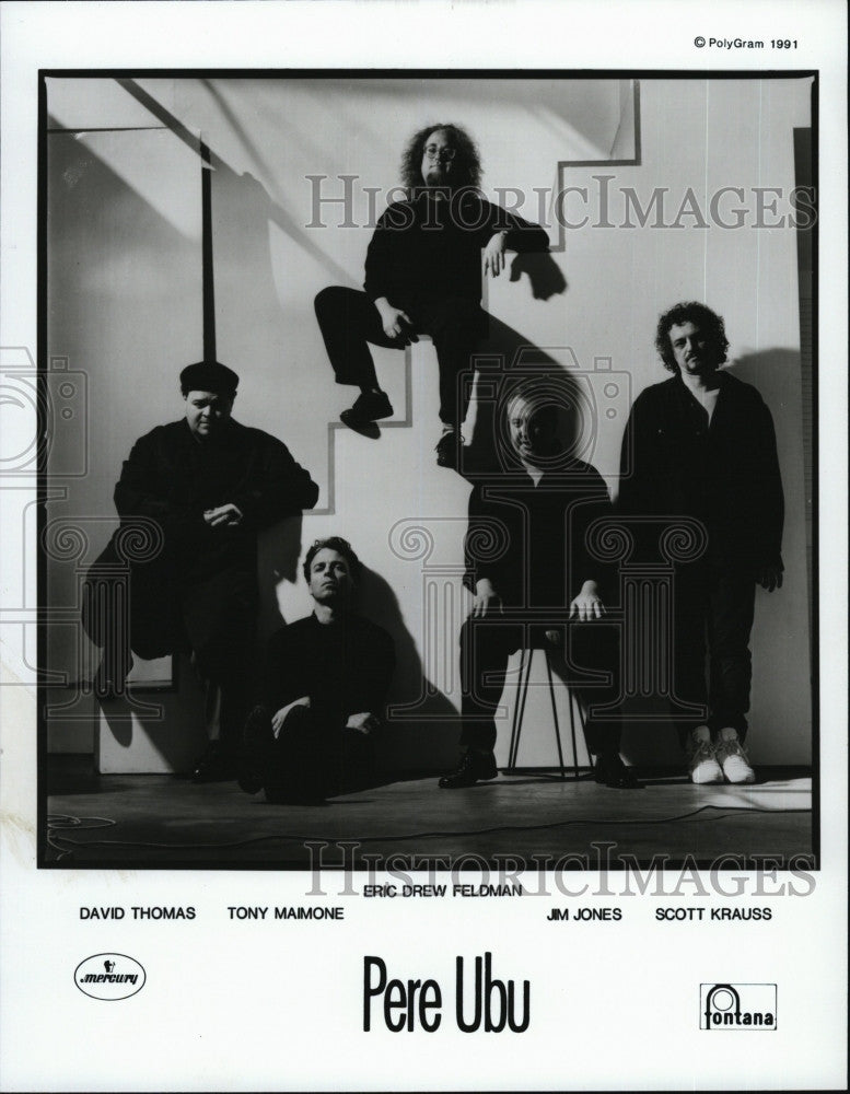 1991 Press Photo Band &quot;Pere Ubu&quot; S Krauss,T Maimone,A Ravenstine,J Jones - Historic Images