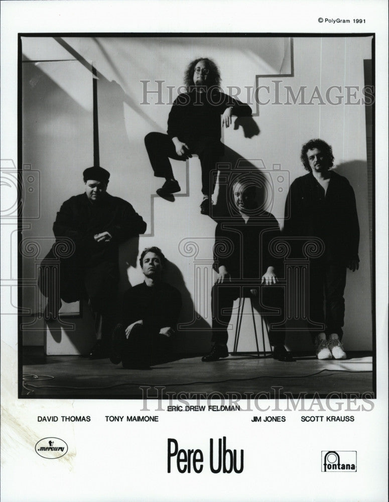 1991 Press Photo  &quot;Pere Ubu&quot; S Krauss,T Maimone,D Thomas,J Jones,ED Feldman - Historic Images