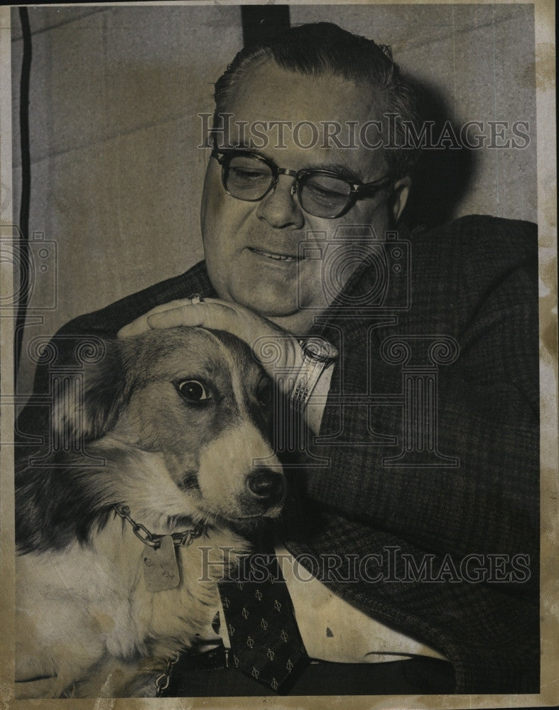 1965 Press Photo Wallace Peoples &amp; pet of the week at Somerville - Historic Images