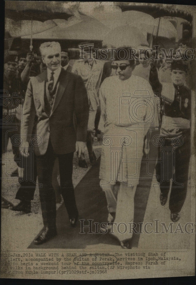 1968 Press Photo Sultan of Perak and Shah in Ipoh,Malaysia. - Historic Images