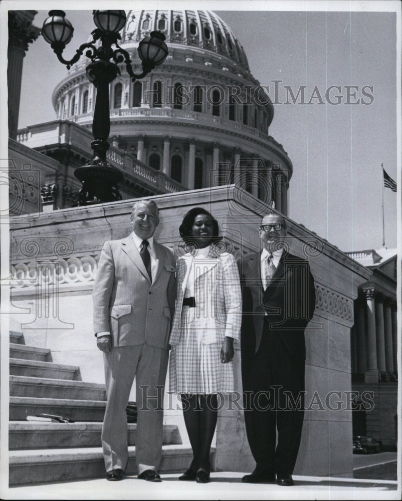 1973 Press Photo Cong. J. Herbert Burke, Cong. Yvonne Brathwaite Burke - Historic Images