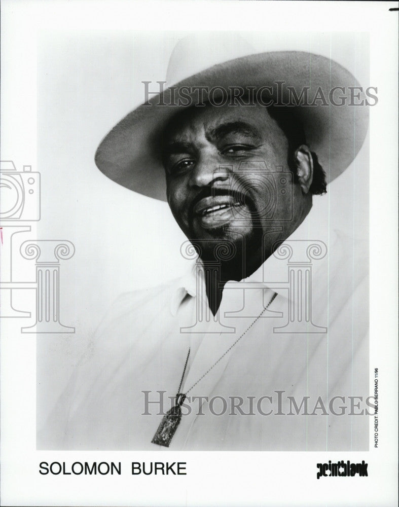 1996 Press Photo Singer-Songwriter Solomon Burke - Historic Images