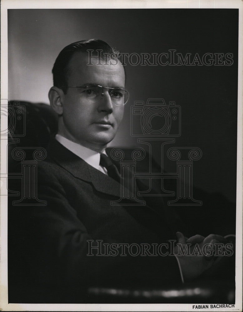 1953 Press Photo Stephen J. Burke, Assistant Vice Pres. National Shawmut Bank - Historic Images